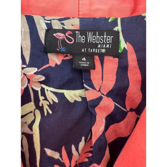 The Webster MIAMI at Target Cinched Blazer Coral Jacket Career Size 4 - Picture 10 of 10